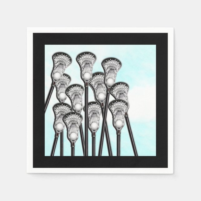 Guardanapo De Papel Lacrosse Sports Party (Frente)