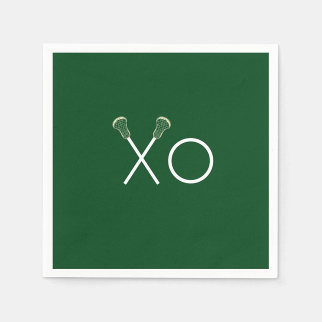 Guardanapo De Papel Lacrosse Team Green (Frente)