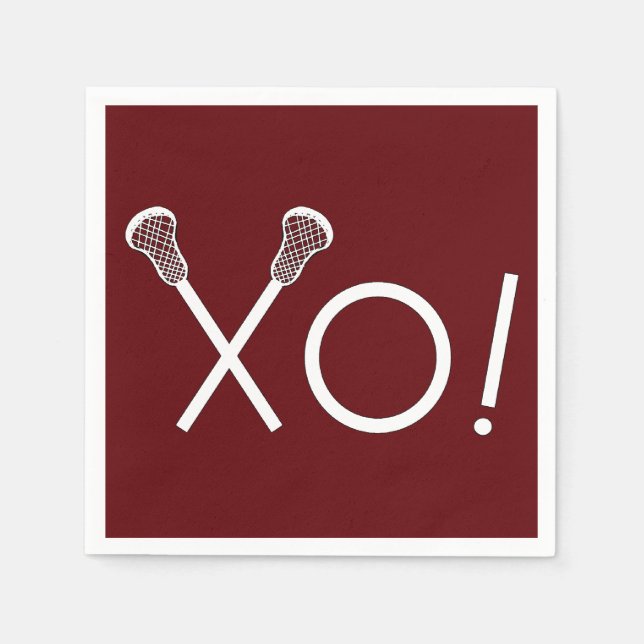 Guardanapo De Papel Lacrosse Team Maroon (Frente)