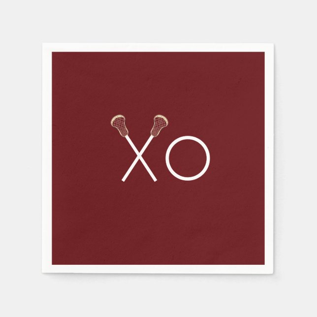 Guardanapo De Papel Lacrosse Team Maroon (Frente)