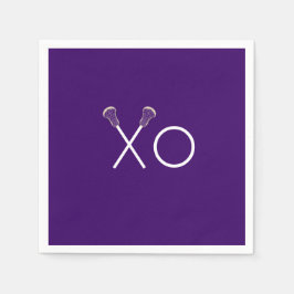 Guardanapo De Papel Lacrosse Team Purple