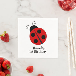 Guardanapo De Papel Ladybug Birthday Personalizado