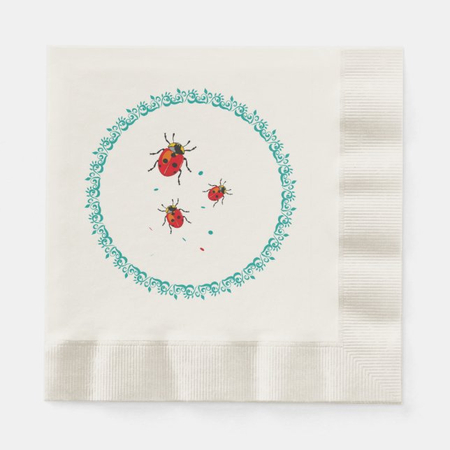 Guardanapo De Papel LadyBug Serie - Papel Napkins (Frente)