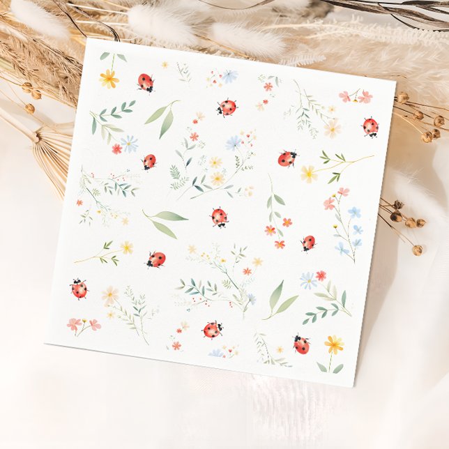 Guardanapo de papel Ladybug Summer Garden Baby Sho (Criador carregado)