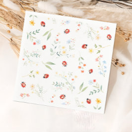 Guardanapo De Papel Ladybug Summer Garden Paper Napkin
