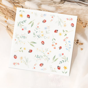 Guardanapo De Papel Ladybug Summer Garden Paper Napkin
