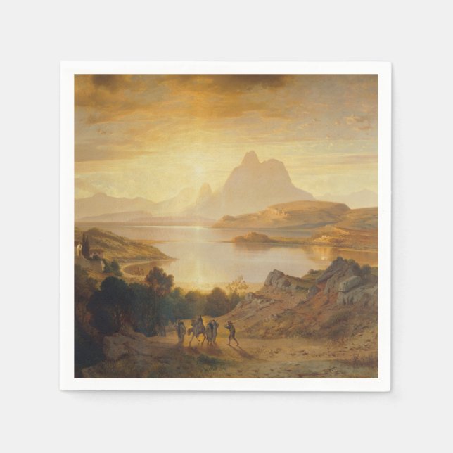 Guardanapo De Papel Lago di Lugano – Albert Zimmermann (Frente)