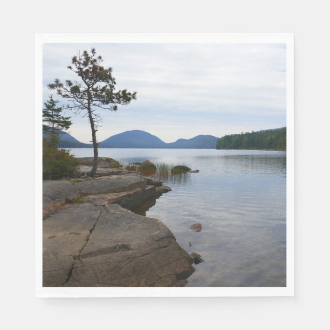 Guardanapo De Papel Lago Eagle no Parque Nacional Acadia (Frente)
