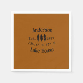 Guardanapo De Papel Lago House ets. Data ano em que as coordenadas per