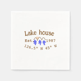 Guardanapo De Papel Lago House ets. Data ano em que as coordenadas per