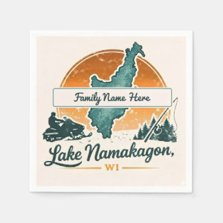Guardanapo De Papel Lago Namakagon personalizado, WI