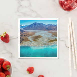 Guardanapo De Papel Lago Tekapo e Alpes do Sul, Nova Zelândia