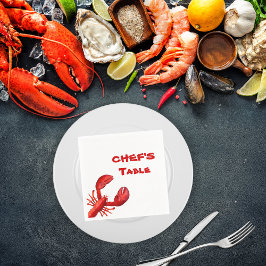 Guardanapo De Papel Lagosta de lagosta fenda vermelha branca