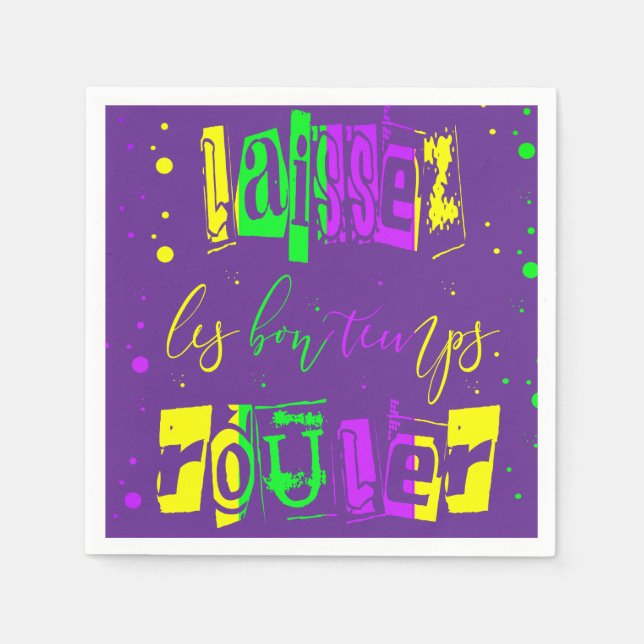Guardanapo De Papel Laissez les bon temps (Frente)