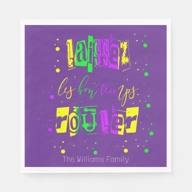 Guardanapo De Papel Laissez les bon temps (Frente)