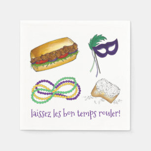 Guardanapo De Papel Laissez Les Bon Temps Rouler Mardi Gras NOLA