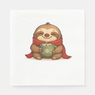Guardanapo De Papel Lama de Natal Louca com Chocolate Quente - Ganho B