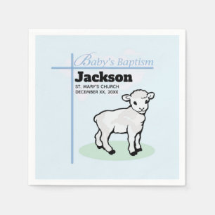 Guardanapo De Papel Lamb Blue Boy, personalizável
