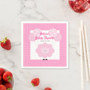Guardanapo De Papel Lâmpada Gelada Rosa, Chá de fraldas Simples Mode