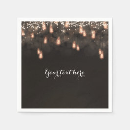 Guardanapo De Papel Lâmpadas Penduradas Antigas Recepção de Casamento