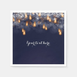 Guardanapo De Papel Lâmpadas Penduradas Vintage para Recepção de Casam