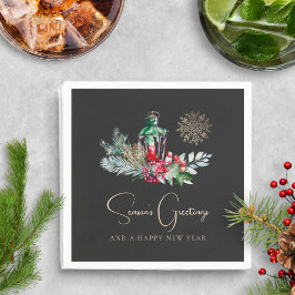 Guardanapo De Papel Lanterna Moderna e Minimalista Festa de Natal