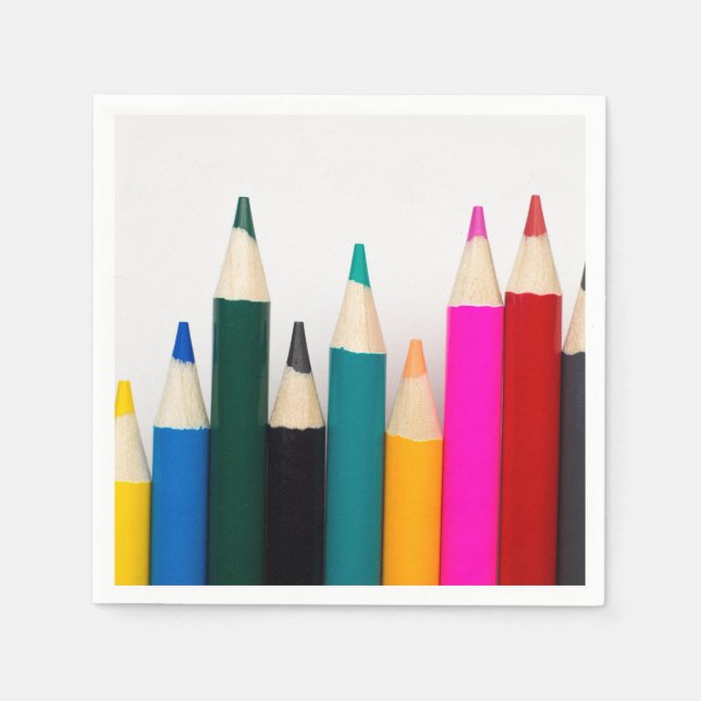 Guardanapo De Papel Lápis coloridos (Frente)