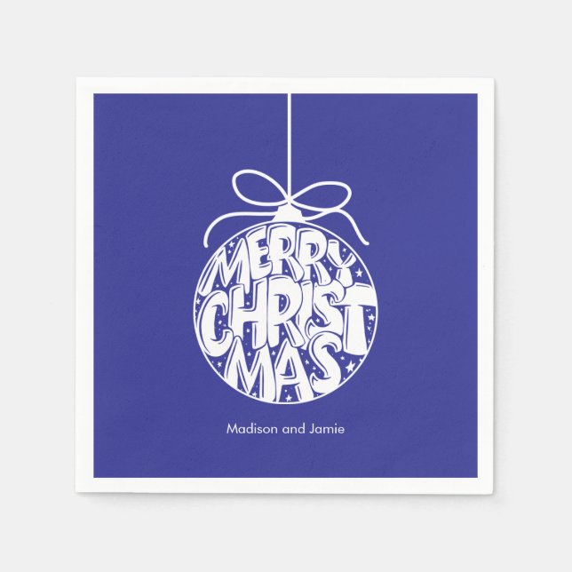 Guardanapo De Papel Lapis Feliz Natal Feriado (Frente)