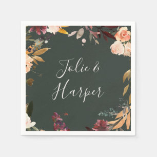 Guardanapo De Papel Laranja Borboleta Casamento Verde Napkins