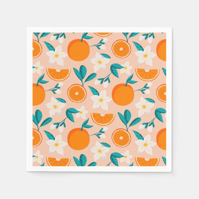 Guardanapo De Papel Laranja cítrica (Frente)