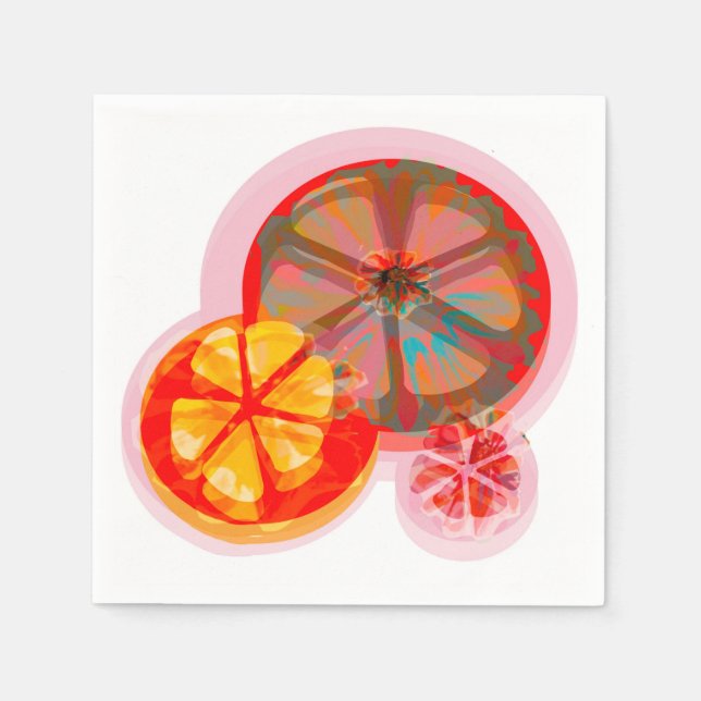 Guardanapo De Papel Laranja de Verão (Frente)