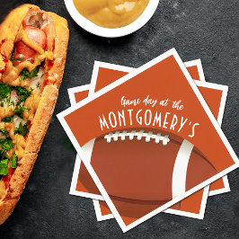 Guardanapo De Papel Laranja do Dia do Jogo de Futebol