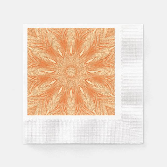 Guardanapo De Papel Laranja Faux Tulle Design (Frente)