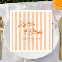 Laranja Listrado Casamento Personalizado