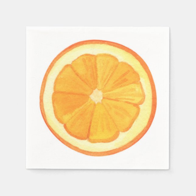 Guardanapo De Papel Laranja - Papel Napkins (Frente)