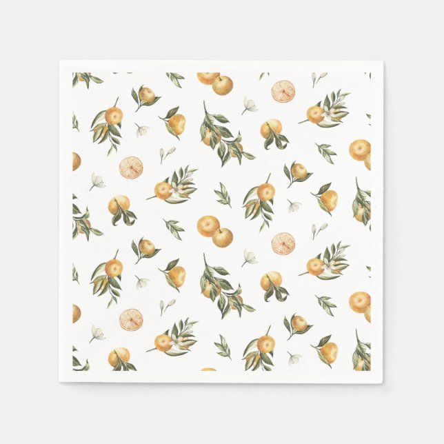 Guardanapo De Papel Laranja Pequena Fofoqueira (Frente)