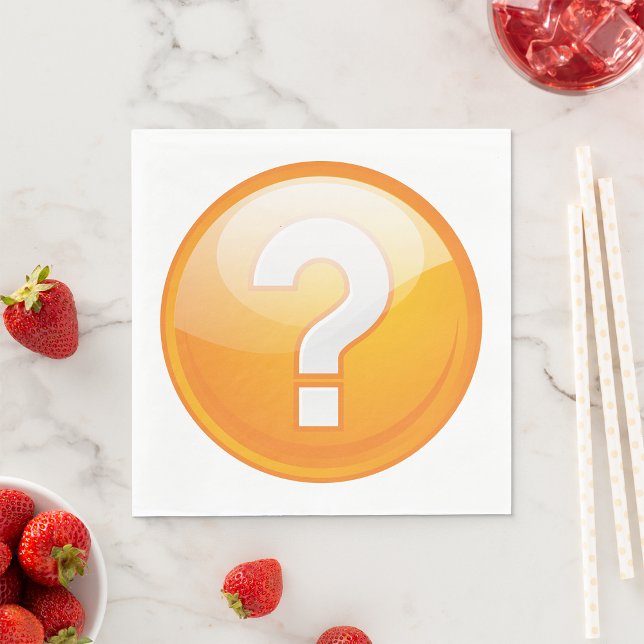 Guardanapo De Papel Laranja - Ponto de interrogação Papel Napkins (Criador carregado)