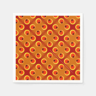 Guardanapo De Papel laranja retro do papel de parede, vermelho 1970