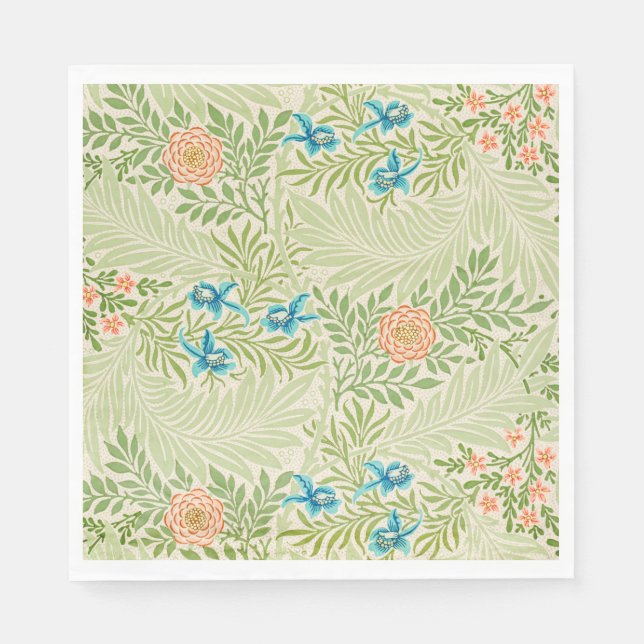 Guardanapo De Papel Larkspur Pattern (por William Morris) (Frente)