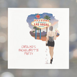 Guardanapo De Papel Las Vegas Bachelorette Brown Hair Bride