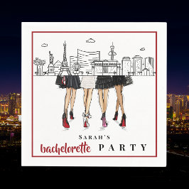 Guardanapo De Papel Las Vegas Bachelorette Party Fashion Skyline