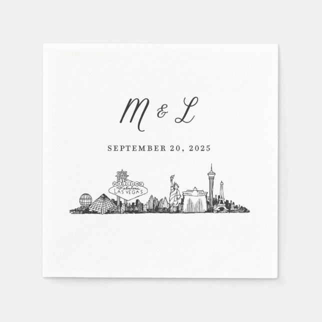 Guardanapo De Papel Las Vegas Cocktail Napkins (Frente)