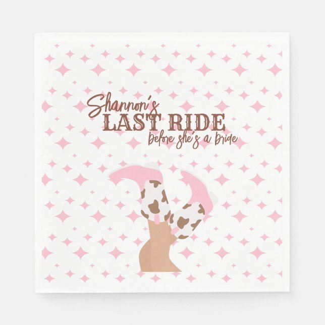 Guardanapo De Papel Last Ride Bachelorette Party (Frente)