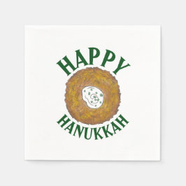 Guardanapo De Papel Latkes Feliz Hanukkah Chanukah Feriados Judeus