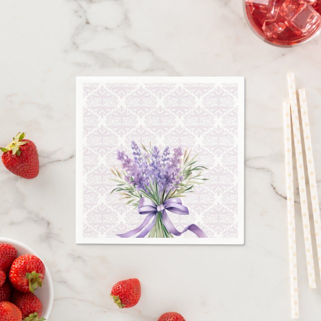 Guardanapo De Papel Lavanda Aquarela  (Insitu)