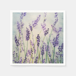 Guardanapo De Papel Lavanda Blossom Watercolor Napkins