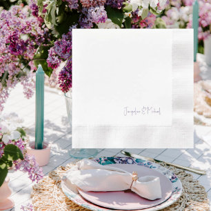 Guardanapo De Papel Lavanda de Casamento Personalizado Cunhado