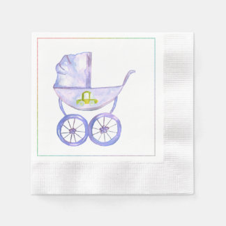 Guardanapo De Papel Lavanda de pastel Carruagem de bebês Nápoles