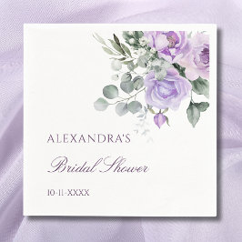 Guardanapo De Papel Lavanda de Watercolor Floral Peony Chá de panela
