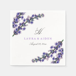 Guardanapo De Papel Lavanda Elegante Casamento de Monograma Napkin